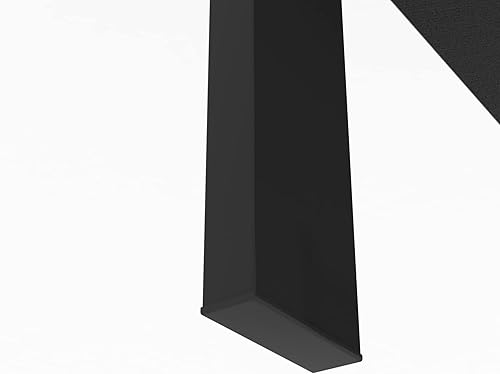 Miniatura 7 de AMNOOL Mesa de centro rectangular de cristal, mesa de centro transparente, mesa auxiliar moderna para sala de estar con patas de tubo de metal,