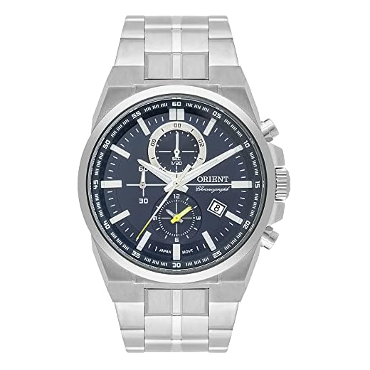 Relogio Orient Masculino Analógico Cronografo Aço Inoxidável Prata Resistente a Água Original Mbssc224 D1sx