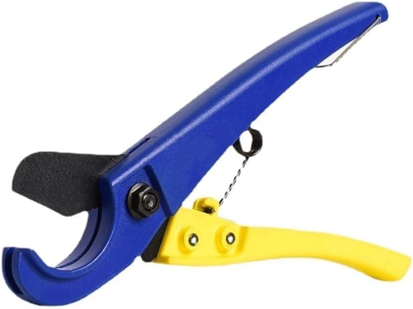 Mini PEX Pipe Cutter, Cuts up to 1-3/8’’, Fast Tubing Cutter for PEX, Plastic Hoses, PVC, CPVC, PP-R, PE (Thin), etc., Aluminum Alloy Pipe Cutting Tool with Stainless Steel Blade for Clean Cut