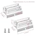 Pastlla 2 Pcs Sliding Shower Door Bottom Guide with Screws, Clear Acrylic Frameless Door Track Guide, 3/8
