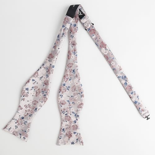Image of Alizeal Mens 2pcs Floral Bow Tie Set