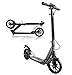 Trotinette Adulte Pliable en Alliage D'aluminium Léger 2 Roues Scooter pour Enfants Guidon Réglable avec Frein À Main À Disque pour Adultes Adolescents De 12 Ans Et Plus