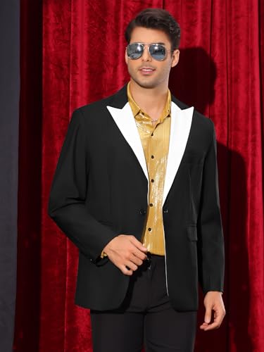 Lars Amadeus Tuxedo Jackets for Men's Peak Lapel Blazers Classic Single Breasted Sports Coats Suit Jackets2