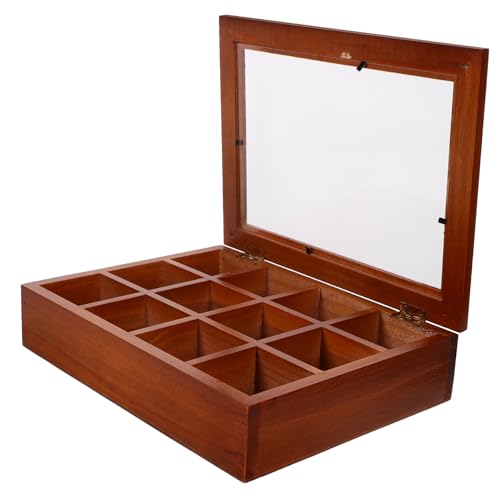 UKCOCO Tea Bag Organizer with Compartments Storage Case for Tea Bags and Items Elegant Design for Kitchen and Dining Decor