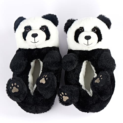 Image of Kids Animal Slippers, Soft Fuzzy Cozy House Shoes