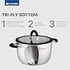 Daniks Orlando 11-Piece Stainless Steel Cookware Set with Glass Lids, Includes Saucepan and Frying Pan, Tri-Ply Bases for Even Heating, Induction Compatible, Dishwasher Safe, Heatproof Handles #4