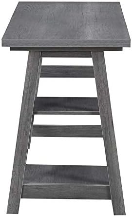 Miniatura 8 de Convenience Concepts Designs2Go - Escritorio de caballete con estantes, 47 pulgadas, gris carbón