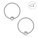 Ruifan 20G 8mm Nose Hoop Lip Eyebrow Tongue Helix Tragus Cartilage Septum Piercing Ring 2PCS - Steel