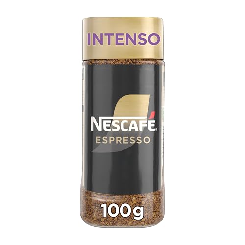 NESCAFÉ GOLD ESPRESSO INTENSO aroma y sabor, café soluble 100% arábica, frasco de cristal 100g