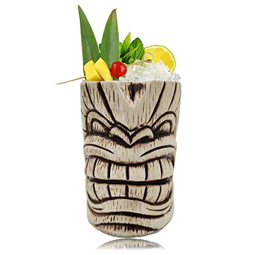 Tiki Mugs – Ceramic Tiki Mug 15oz 450ml Toscano Kanalo Cocktail Mug for Mai Tai Punch Pina Colada and Tropical bar Drinks - TIKI0037 15oz 450ml Teeth