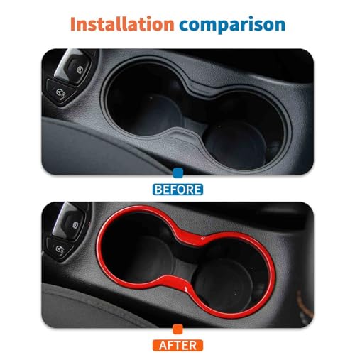 Garniture de porte-gobelet rouge console centrale accessoires Jeep Compass 2017