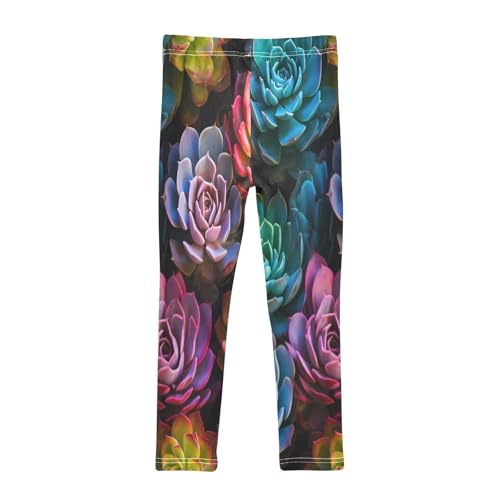 Bolaz Toddler Girls Leggings Printed Yoga Pants Leggings Colorful Cactus for Kids2