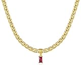  Regalos de la joyería de la Amistad 18K Gold Filled Vintage Women Regalo de Oro a Prueba de Agua for Las Mujeres Collar Joyas Anti Deslustre Collar de circón de Piedras Preciosas