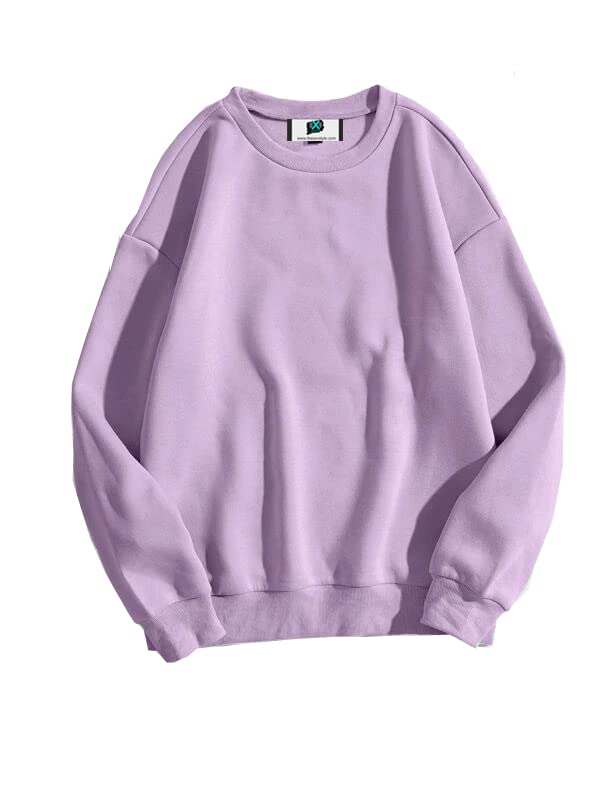 Image of SXV STYLE Solid Plain Unisex Cotton Oversized Baggy Sweatshirt