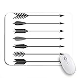 Gaming Mauspad Bogenschießen Pfeile Bogen Bogenschütze Symbol Ziel Mittelalterlichen Muster Schießen Computer-Mauspad Vernähte Kanten Schreibtischunterlage Für Arbeitsstudium, Laptops, 25x30cm