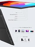 Przenośny monitor, UPERFECT 15,6 cala, przenośny monitor 1920 × 1080p, Full HD, IPS, 178°, bezramkowy monitor do gier HDMI/typ C