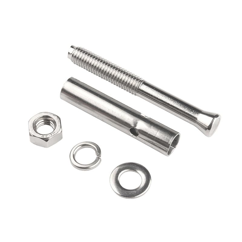 MOOPW Stainless Steel 304 Expansion Bolts for Concrete Wall Fixing Anchor Bolt External Expansion Tube Pull Explosion Screws M6 x 100mm 2 Pcs