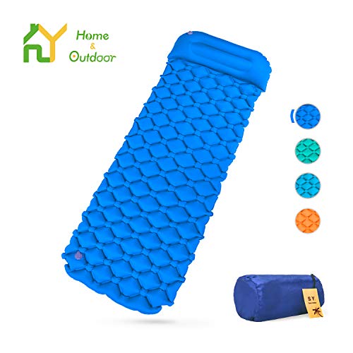 S.Y Sleeping Pad Camping Mat Ultralight Outdoor Indoor Inflatable Air Mattress TPU Inflating