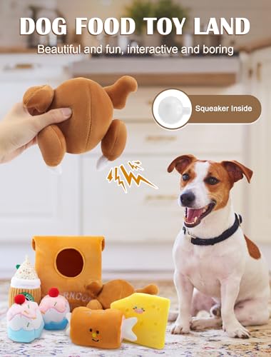 Juguete mordible y sonoro de peluche para perros miniatura 4