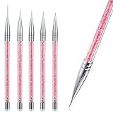 5 Größen: Das Paket enthält 5 verschiedene Größen von Acryl-Nagellackpinseln, einschließlich 5 mm, 7 mm, 9 mm, 11 mm und 20 mm, verschiedene Größen zum Zeichnen verschiedener Muster; Bitte reinigen Sie diese Nailart-Bürsten vor dem Gebrauch mit einem Bürstenreiniger. Eine ordnungsgemäße Wartung und Reinigung verlängert die Lebensdauer Ihrer Bürste