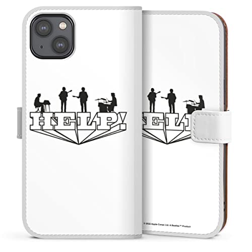 DeinDesign Etui Compatible avec Apple iPhone 14 Plus Etui Folio Etui magnetique The Beatles Help! Rock ‘n’ Roll - Les Beatles, Paul McCartney, John Lennon, RIngo Starr, George Harrison DeinDesign Etui Compatible avec Apple iPhone 14 Plus Etui Folio Etui magnetique The Beatles Help! Rock 'n' Roll