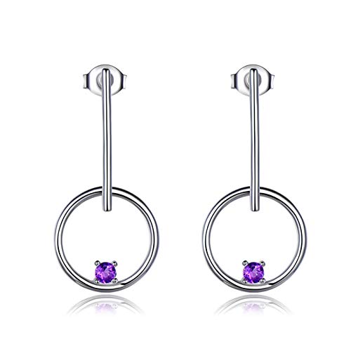 Boucles d'oreilles en argent et zircone cubique pour femme