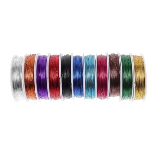 Alambre de hierro galvanizado resistente al desvanecimiento, 11 rollos de colores para DIY