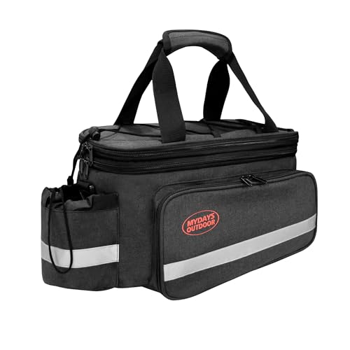 Panniers Bike Bags,Bicycle Saddle Bags,Large Capacity Reflective Strip,Bike Trunk Bag with Panniers,Bicycle Storage Bag,Bike accessories army green Outdoor Bike Panniers Rear Rack