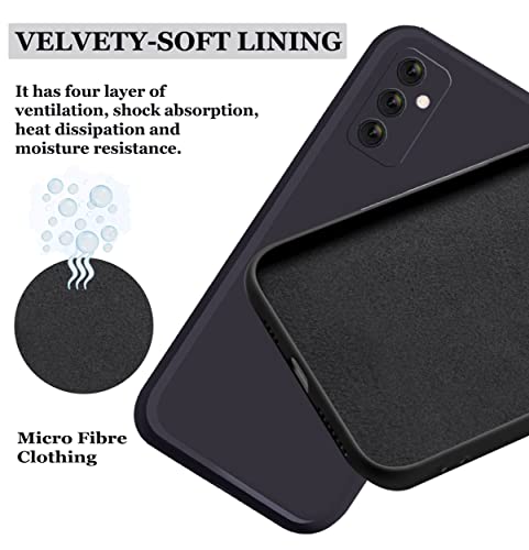 Image of A rtistque Liquid Silicone Back Cover Case for Samsung Galaxy A34 5G Shockproof TPU Soft Flexible with Camera Protection - Black