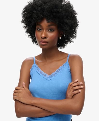 Debardeur Superdry Débardeur en dentelle côtelée essentiel en coton biologique EU / - vue 6