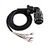ACS3-CAPW2203 for A3 High Power Servo Motor Encoder Cable 850-2000W with Brake Motor Cable Black (3m)