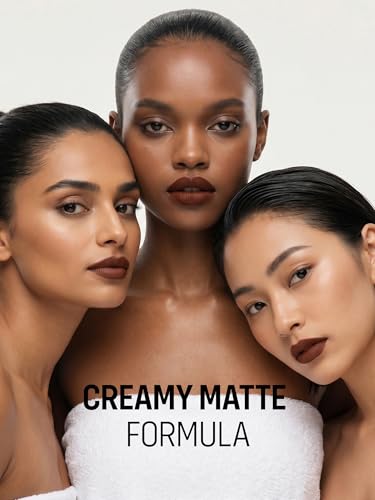 Image of FLiCKA Lip Poetry Matte Lipstick| Enriched With Vitamin E, Sulphate Free, Moisturizing, Long Lasting Upto 6Hrs, 07 Rain Rain, 4g