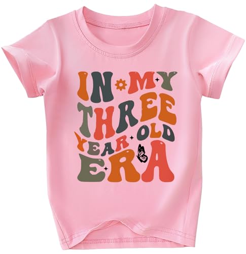 Image of Toddler Girls 3rd Birthday Shirts for Girls 3 Years Old Outfit for Party Tshirt