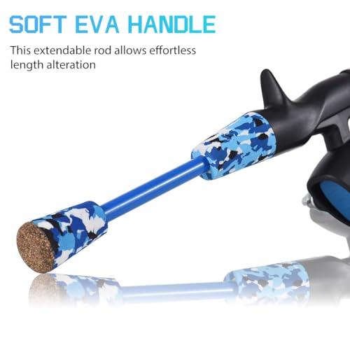 Image of Proberos Kids Fishing Rod Reel Set Outdoor Telescopic 1.2m /1.5m Fishing Rod Reel Set with Line, Lures Accessories Kit & Carry Bag Fishing Learning Kit for Kids Children's Day Gift