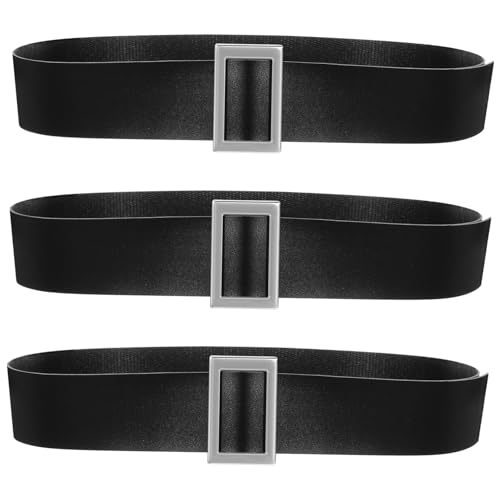 3pcs Santa Claus Belt Buckles Christmas Waistband Accessories Non Fading Lightweight Xmas Clothing Decor for Holiday Parties