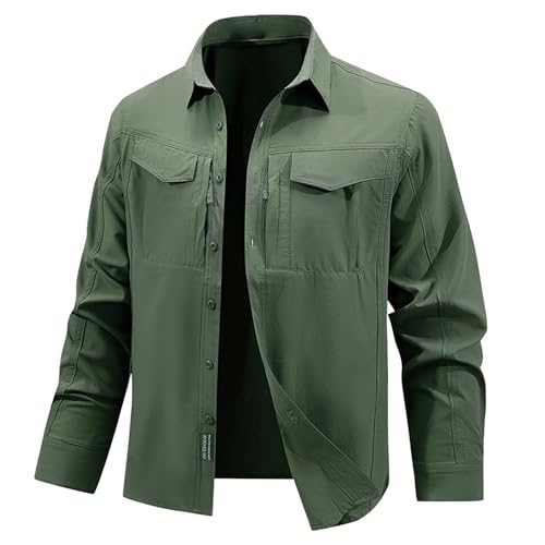 Chemise tactique respirante homme avec poches poitrine fonctionnelles pour le travail