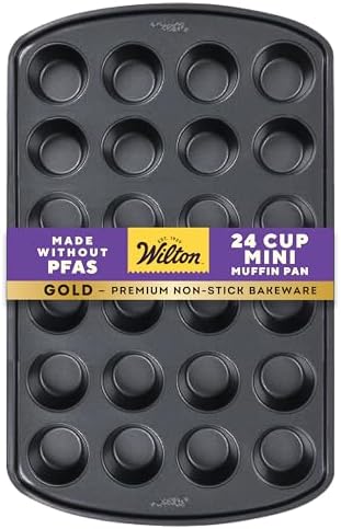 Wilton Gold Non-Stick Bakeware Mini Muffin Pan - Baking Pan for M...