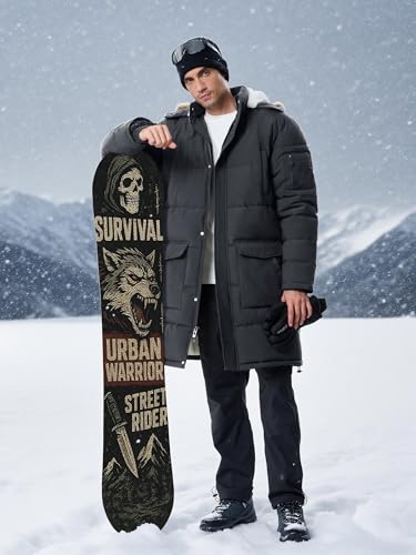 Image of Winter Coats For Men Winter Jackets Water Resistant Warm Thicken Puffy Hooded Insulated Thicken Parka Coat