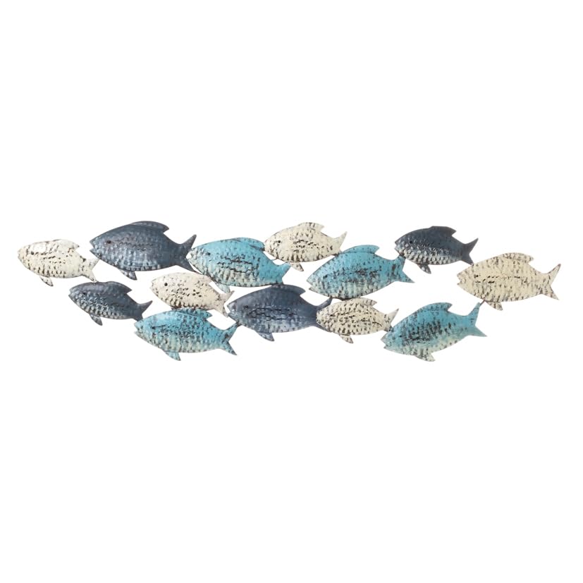 🐟 Alta qualità nella lavorazione: Realizzato in robusto metallo, questo oggetto da parete non solo offre un aspetto attraente, ma anche durata e stabilità. In questo modo puoi essere sicuro che ne godrai a lungo. Arriva nelle dimensioni di 75 x 2,5 x 19 cm e porta con sé 13 pesci.