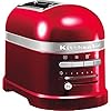 Kitchenaid tostapane - Artisan - Toaster 2 fette con scomparti extra-large e pinze autocentranti - Macchina per Toast con 7 Livelli di Doratura - Retro - Rosso mela metallizzato