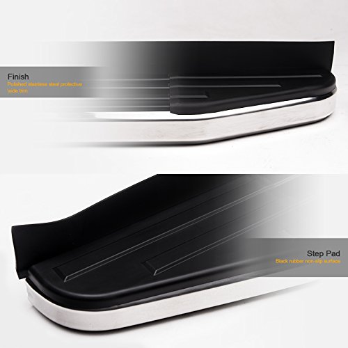 Stehlen 714937190993 6" Vp Series Aluminum Running Boards - Black With Chrome Trim For 2013-2019 Nissan Pathfinder / 2013 Infiniti Jx35 / 2014-2019 Qx60 #TOP4