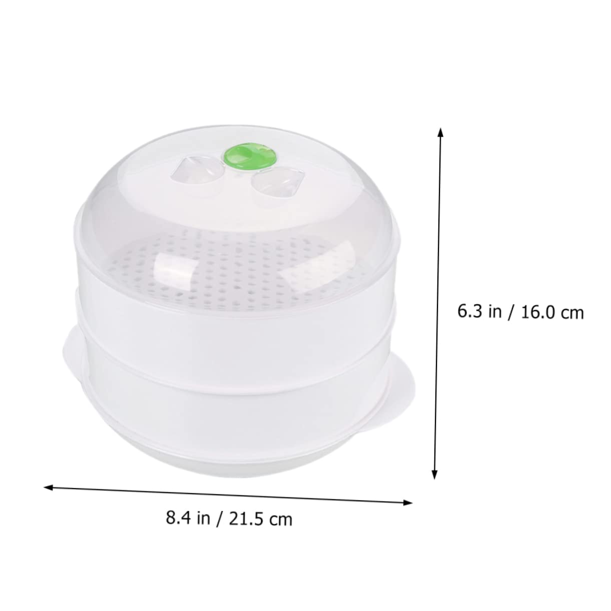 Alimento doble para microondas para cocinar verduras con ventilación para una fácil limpieza y circulación de vapor eficiente 8