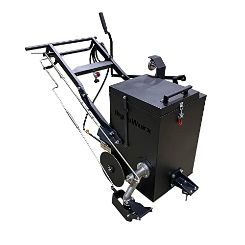 RY10 Asphalt Melt and Apply Hot Rubberized Crack Filler Machine - 10 Gallon Capacity | Included Torch Heats Crack Sealant and Burns
