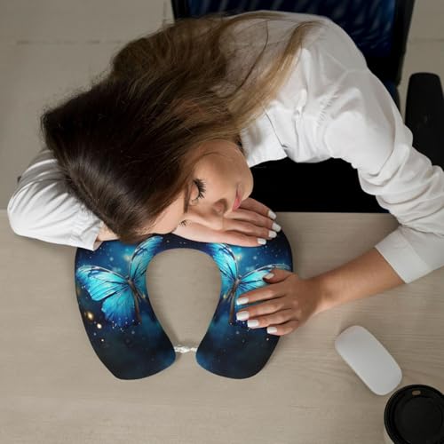 Almohada viscoelástica cervical negra de viaje miniatura 7