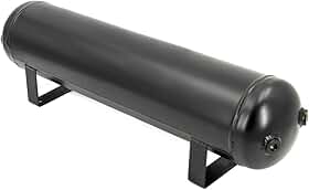 Tanque de armazenamento de ar comprimido de 18 galões (18 litros), tanque receptor de ar para suspensão de ar, carro, trem, caminhão, buzina, preto