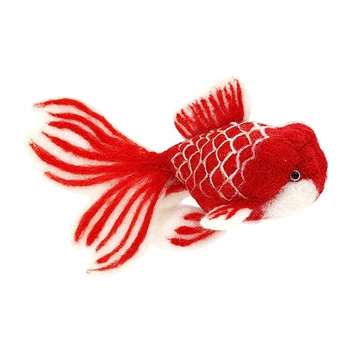 Gogogmee Goldfish Material Pack Craft Kits Tufting Kit DIY Felting Craft Tools Wool Felt Tool Set