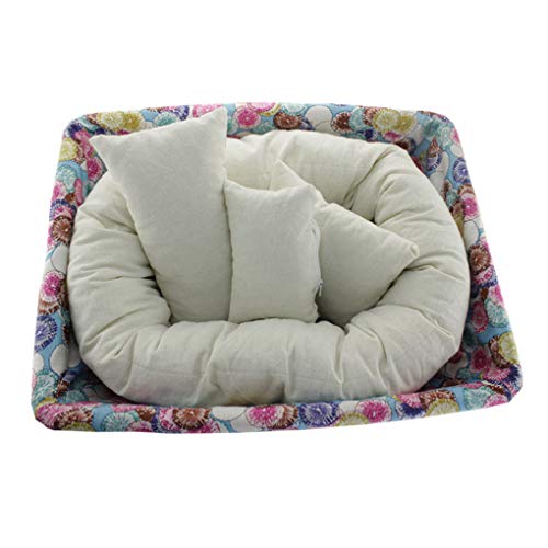 heacker 4PCS Newborn Baby Girls Boys Photo Props Basket Filler Wheat Donut Posing Props Baby Pillows