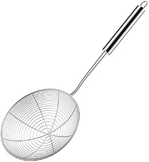 Kupadio Spider Strainer Skimmer Stainless Steel Ladle Wire Spoon with Long Handle/Spiral Mesh for Kitchen Cooking and Frying Food (6.9inch)