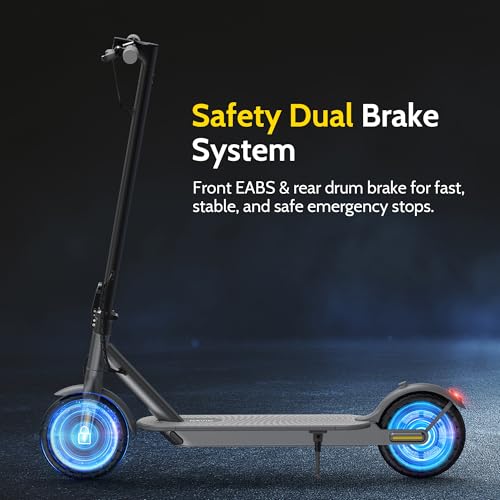 Image of NAVIC Electric Scooter - 8 inch Tires, 350W Peak Motor, Max Speed Up to 19MPH, 22 Miles Long-Range, Portable Foldable Commuting Scooter for Adults with Double Braking, Smart APP