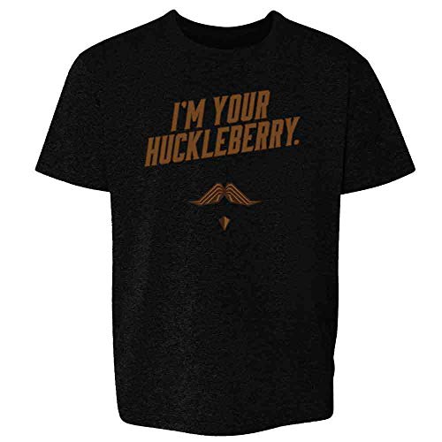 Funny Vintage Western Quote Toddler T-Shirt Im Your Huckleberry Black 2T